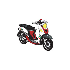 Honda Scoopy motorcycle vector art