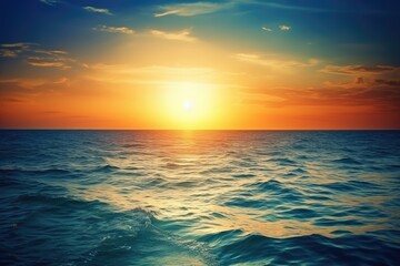 Fototapeta premium The ocean scenery at dusk
