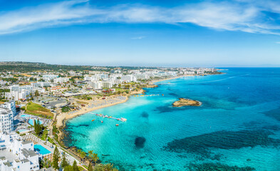 Landscape with Fig Tree Bay in Protaras, Cyprus - 597926328