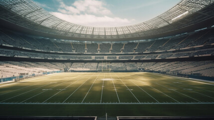 Fototapeta na wymiar outdoor Premium Afternoon stadium with Generative AI