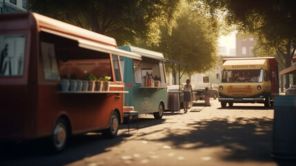 outdoor Premium food trucks with Generative AI