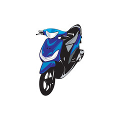 scooter motor matic vector design