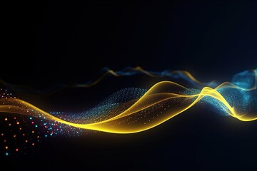 abstract futuristic background with pink blue glowing neon moving high speed wave lines and bokeh lights. Data transfer concept Fantastic wallpaper, Ai Generative