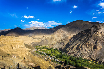 Scenery In leh Ladakh India, road and mountain during sunny day.