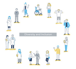 ダイバーシティ・多様性のイメージ　サークル