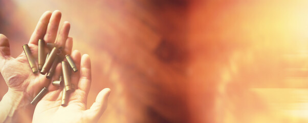 Solidarity war. Politics. The flags are on the table. The concept of support in a military conflict.