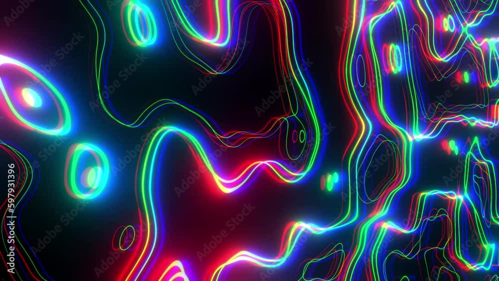 Wall mural abstract background with glowing lines