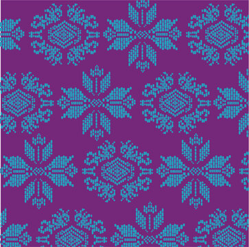 Traditional Songket Pattern Vector