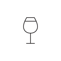 Cocktail line icon, alcohol logo vector