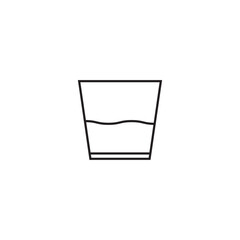 Cocktail line icon, alcohol logo vector