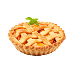 country peach pie isolated on transparent background