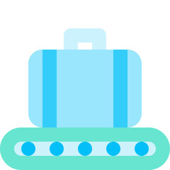 luggage flat icon