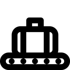 luggage black outline icon