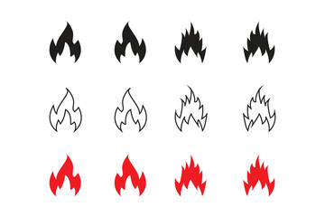 flame vector illustration, fire illustration, fire vector design