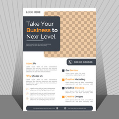 flyer. newest trendy creative corporate multipurpose minimal official business advertising magazine poster flyer with creative corporate trendy geometric shape