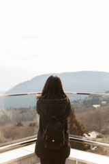 person watching the landscape