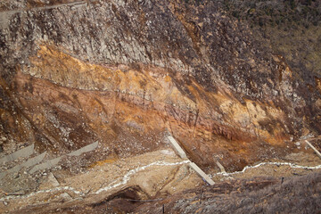 rocks of the mountains from top