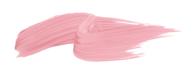 Shiny pink brush isolated on transparent background. pink watercolor png