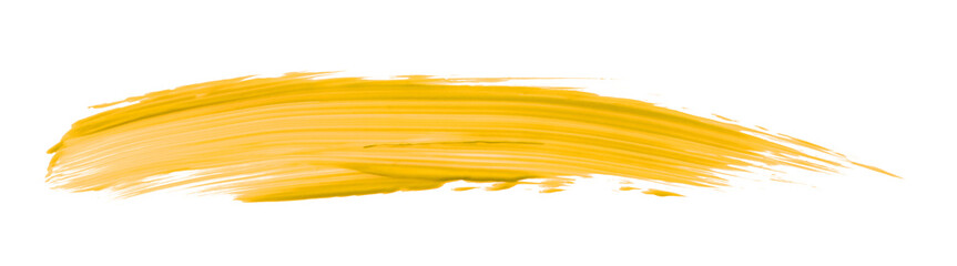 Shiny yellow brush isolated on transparent background. yellow watercolor png