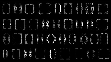 Set Black Simple Line Collection Different Doodle Brackets, Parentheses, Braces Elements Vector Design Style Sketch Isolated Illustration For Banner