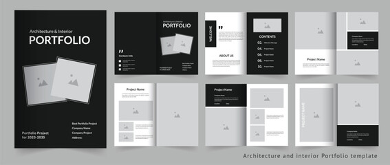 Architecture portfolio or interior portfolio design template