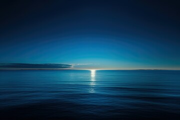 Fototapeta na wymiar Sunrise over Ocean at Evening Time. AI generated illustration.
