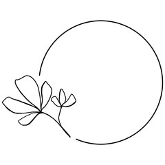 Minimalist Floral Flower Frame