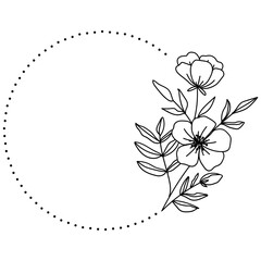 Minimalist Floral Flower Frame