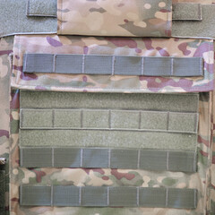 Army pouches and a holster with weapons for military uniforms. Bags for items and cartridges for...