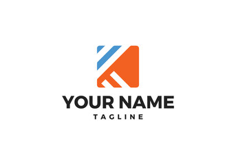 Fototapeta premium negative space letter k logo design