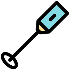 Milk frother black outline filled color icon