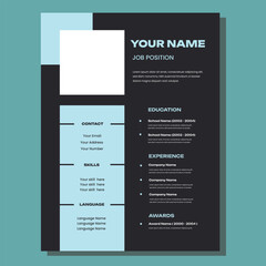 Professional CV resume template design
