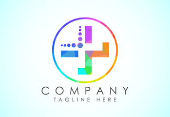 Obraz premium Health medical Logo template vector illustration design. Low poly medical Icon