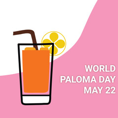 World Paloma Day. May 22, Holiday concept. Template for background, banner, card, poster with text inscription. Vector illustration