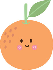 Orange Fruit Decorative Element Design