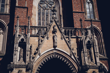 Naklejka premium Architectural detail of the olds gothic cathedral in Europe 