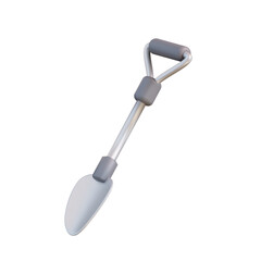  3d illustration of sand shovel