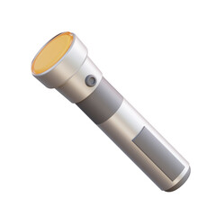 3d illustration of small flashlight