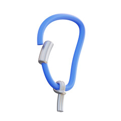 3d illustration of carabiners