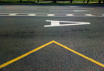 Summer city road marking transportation background