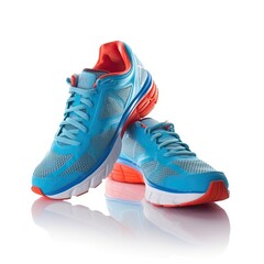 Professional running shoes isolated on a white background generative ai
