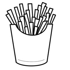 doodle french fries illustration