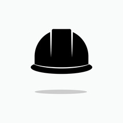 Safety Helmet Icon. Head Protector Symbol - Vector.    
