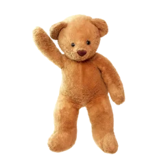 Kussenhoes Brown teddy bear baby toy isolated on transparent background.PNG format © photodeedooo