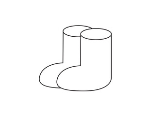 シンプルな長靴のイラスト