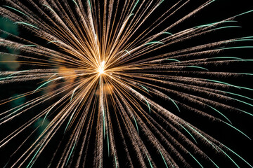 Colorful fireworks during festival