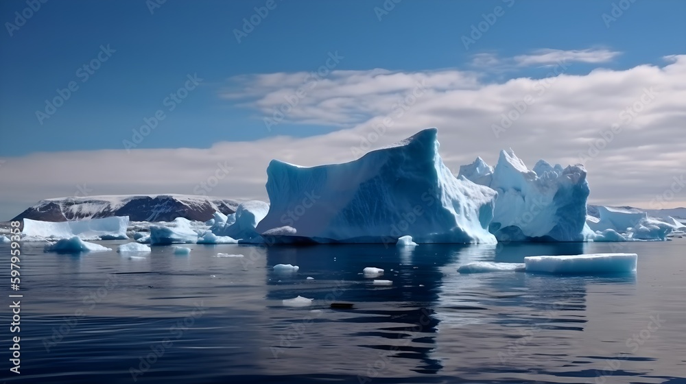 Wall mural iceberg in polar regions