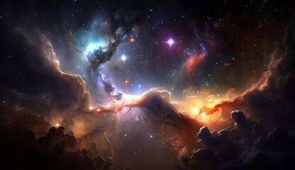 Obraz na płótnie Canvas sky with stars, made by Midjourney