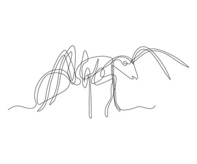 abstract Ant Continuous One Line Drawing