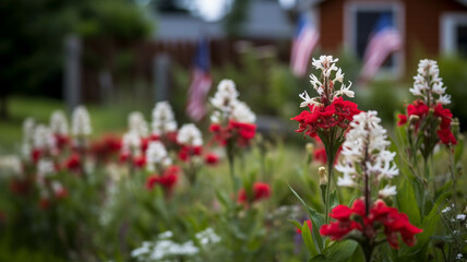 Memorial day, independence, 4th of July background with US flag